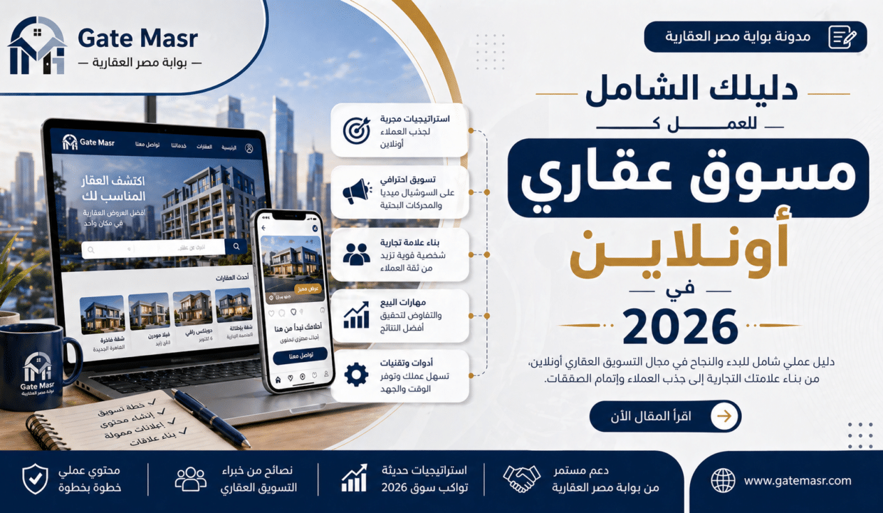 دليلك الشامل للعمل كمسوق عقاري أونلاين في 2026
