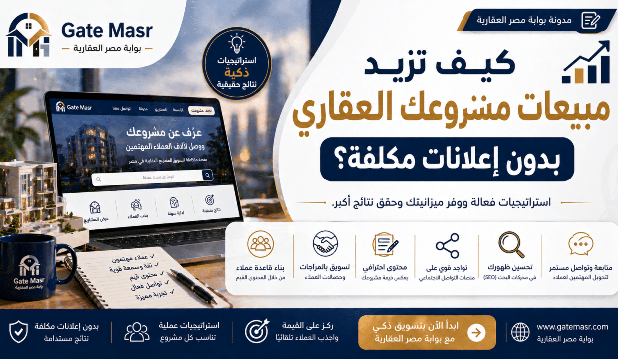كيف تزيد مبيعات مشروعك العقاري بدون إعلانات مكلفة؟