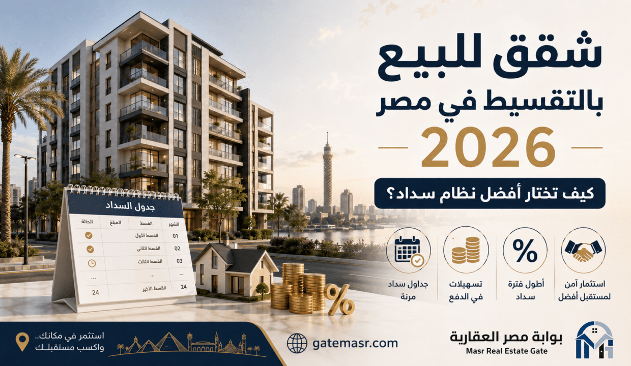 شقق للبيع بالتقسيط في مصر 2026