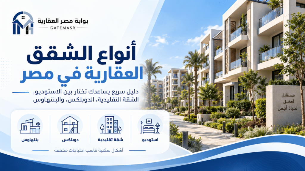 أنواع الشقق العقارية في مصر