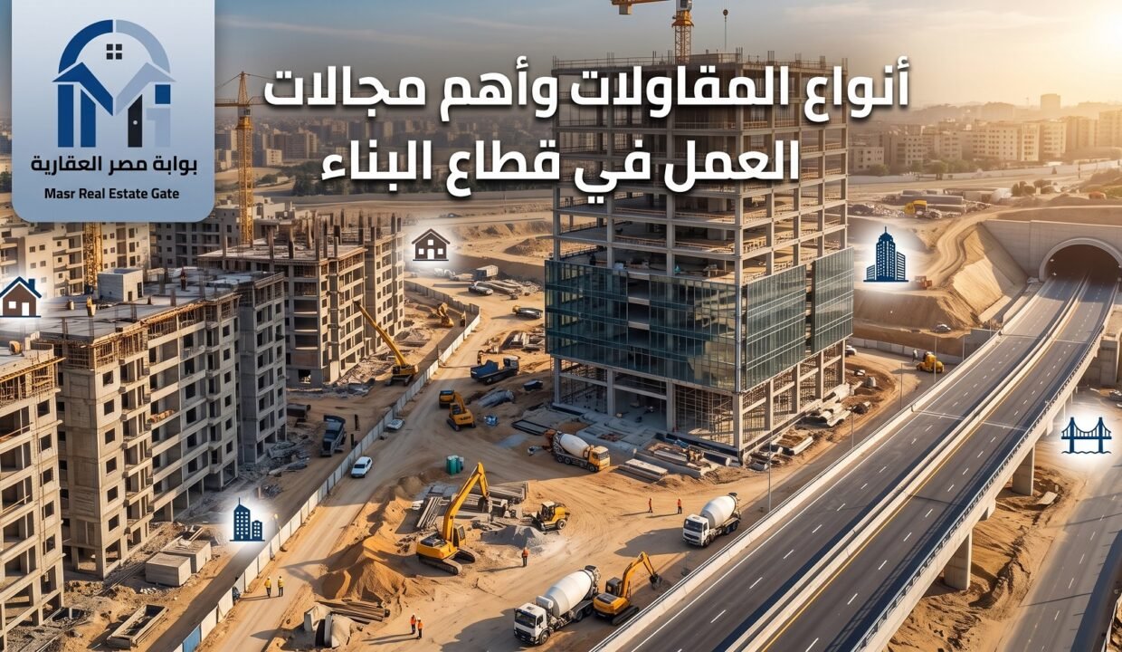أنواع المقاولات وأهم مجالات العمل في قطاع البناء